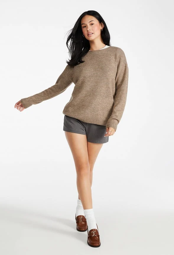 Boyfriend Pullover Crew Neck Sweater - Image 4
