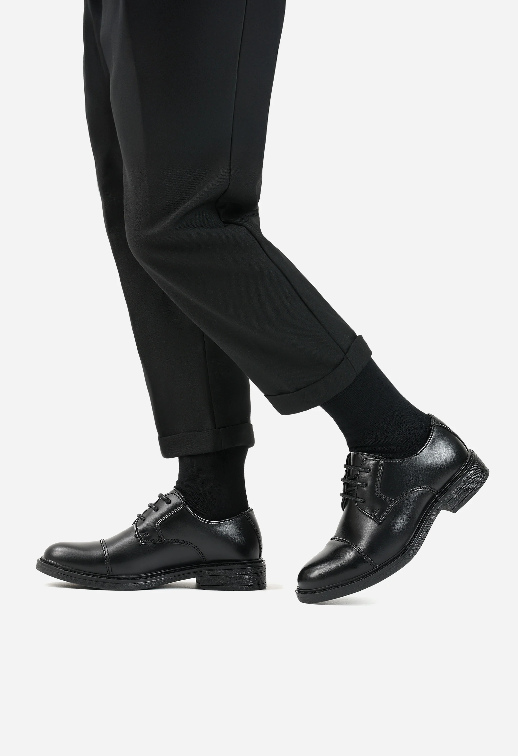 Boys' Vegan Leather Cap-Toe Dress Shoes - Image 7