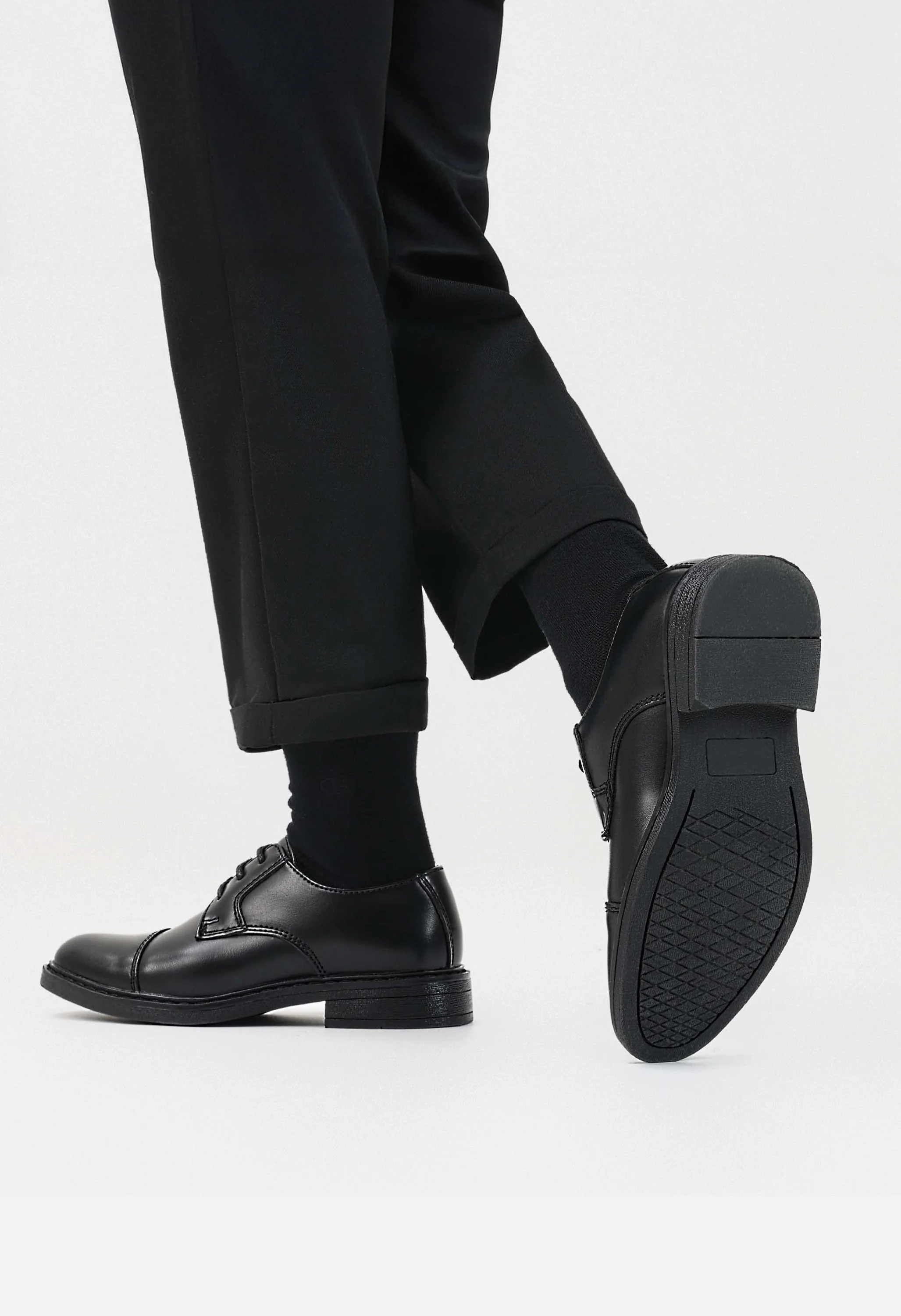 Boys' Vegan Leather Cap-Toe Dress Shoes - Image 8