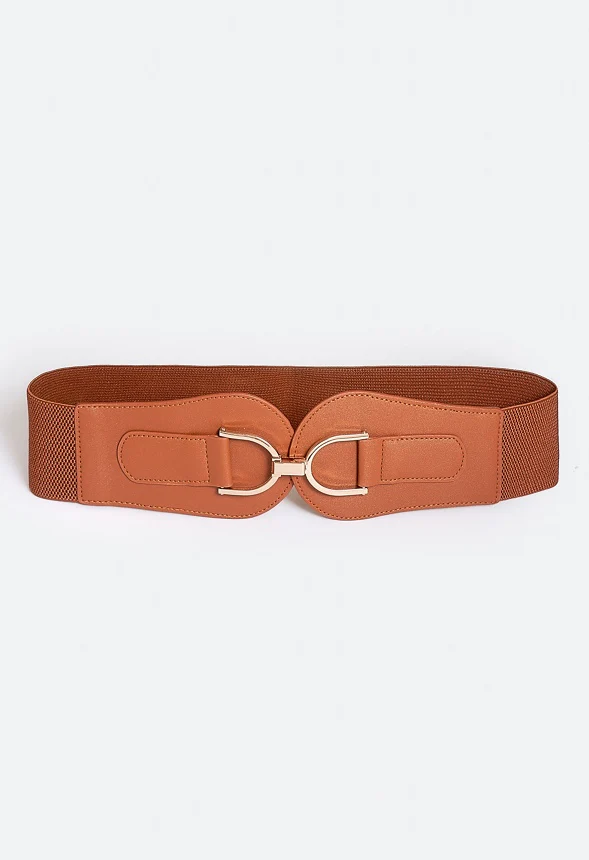 Bray Horse Bit Detail Elastic Waist Belt - Image 2