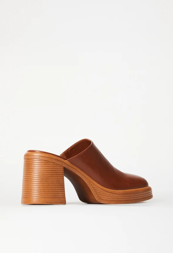 Bridget Block Heeled Clog Mule - Image 4