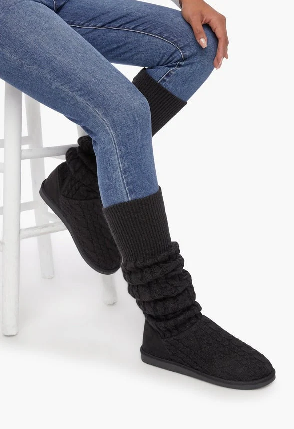 Brittany Knit Sock Fuzzie - Image 2