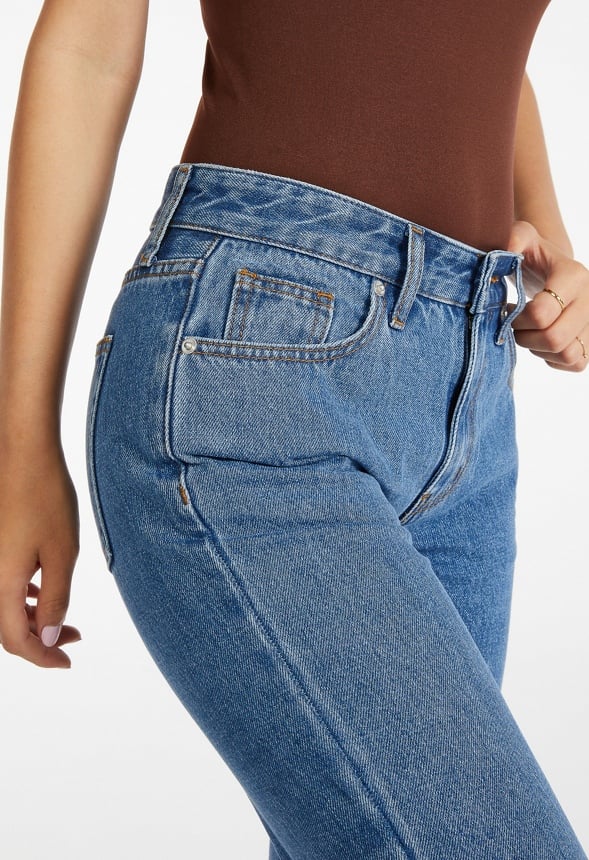 Brook Vintage Mid Rise Ankle Straight Leg Jeans - Image 4
