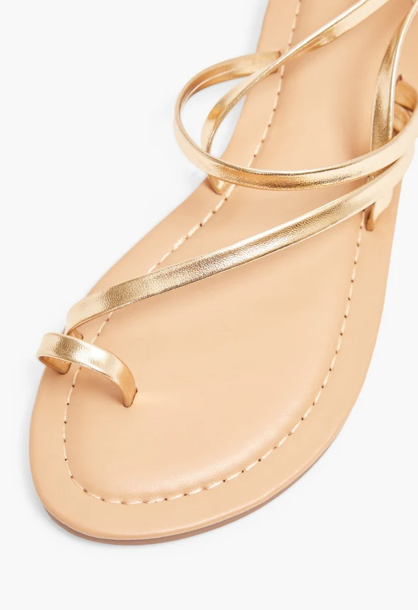Brooke Ankle Tie Flat Sandal - Image 4