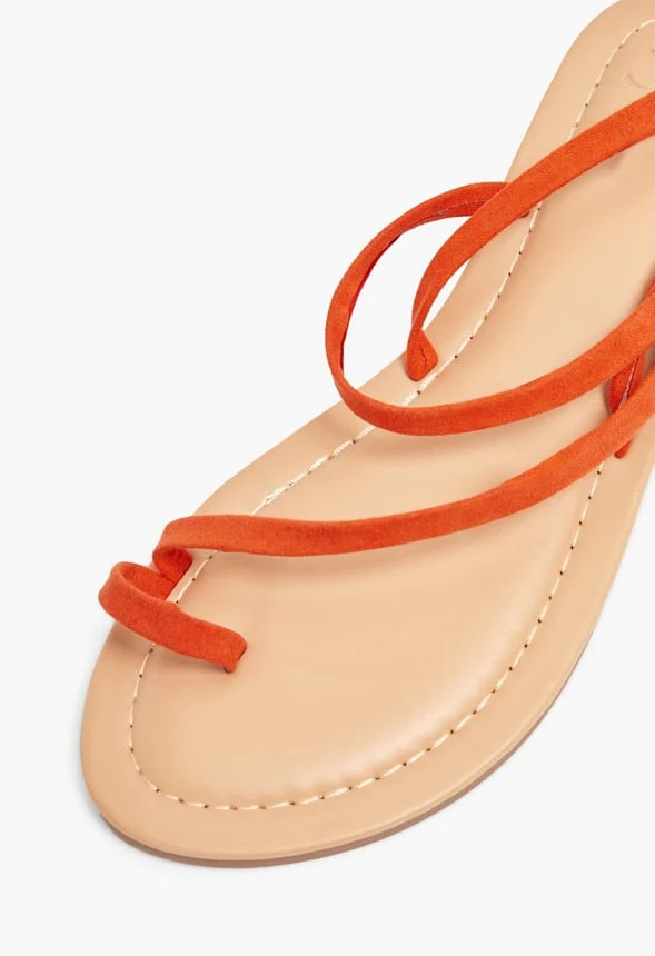Brooke Ankle Tie Flat Sandal - Image 4