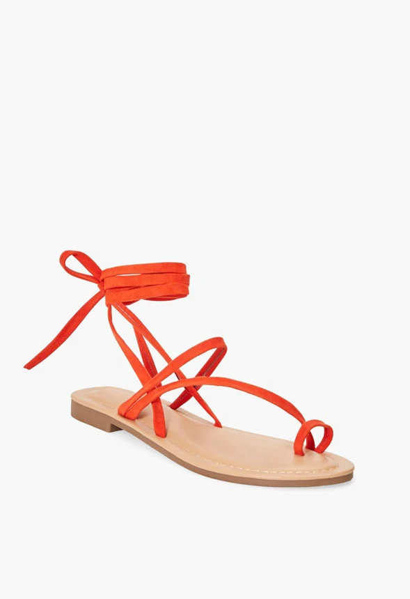 Brooke Ankle Tie Flat Sandal - Image 5
