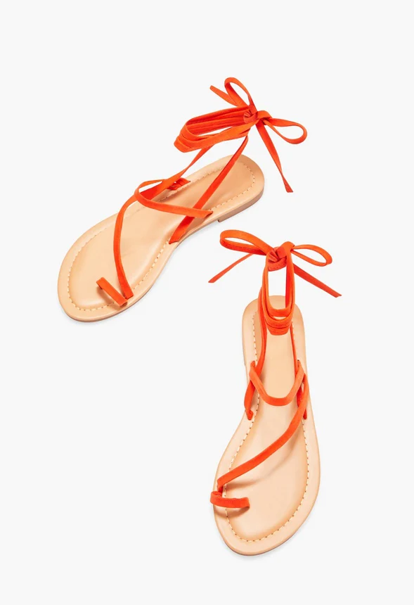 Brooke Ankle Tie Flat Sandal - Image 6