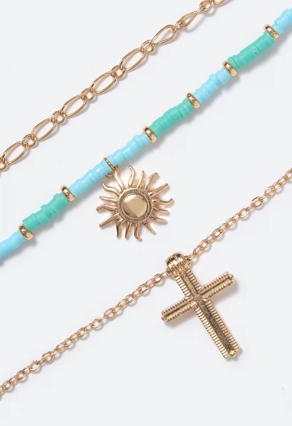 Brooke Cross and Sun Pendant Necklace - Image 3