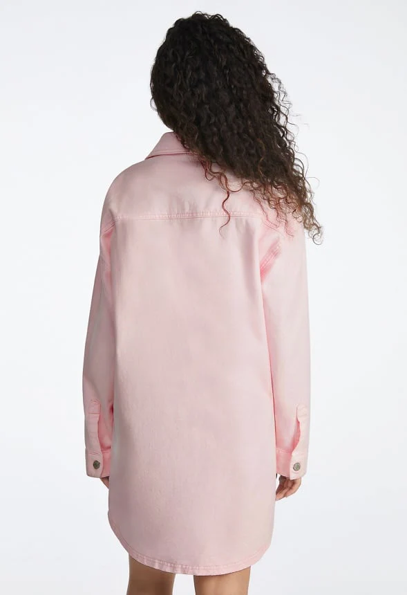 Brooks Denim Boyfriend Mini Shirt Dress - Image 3