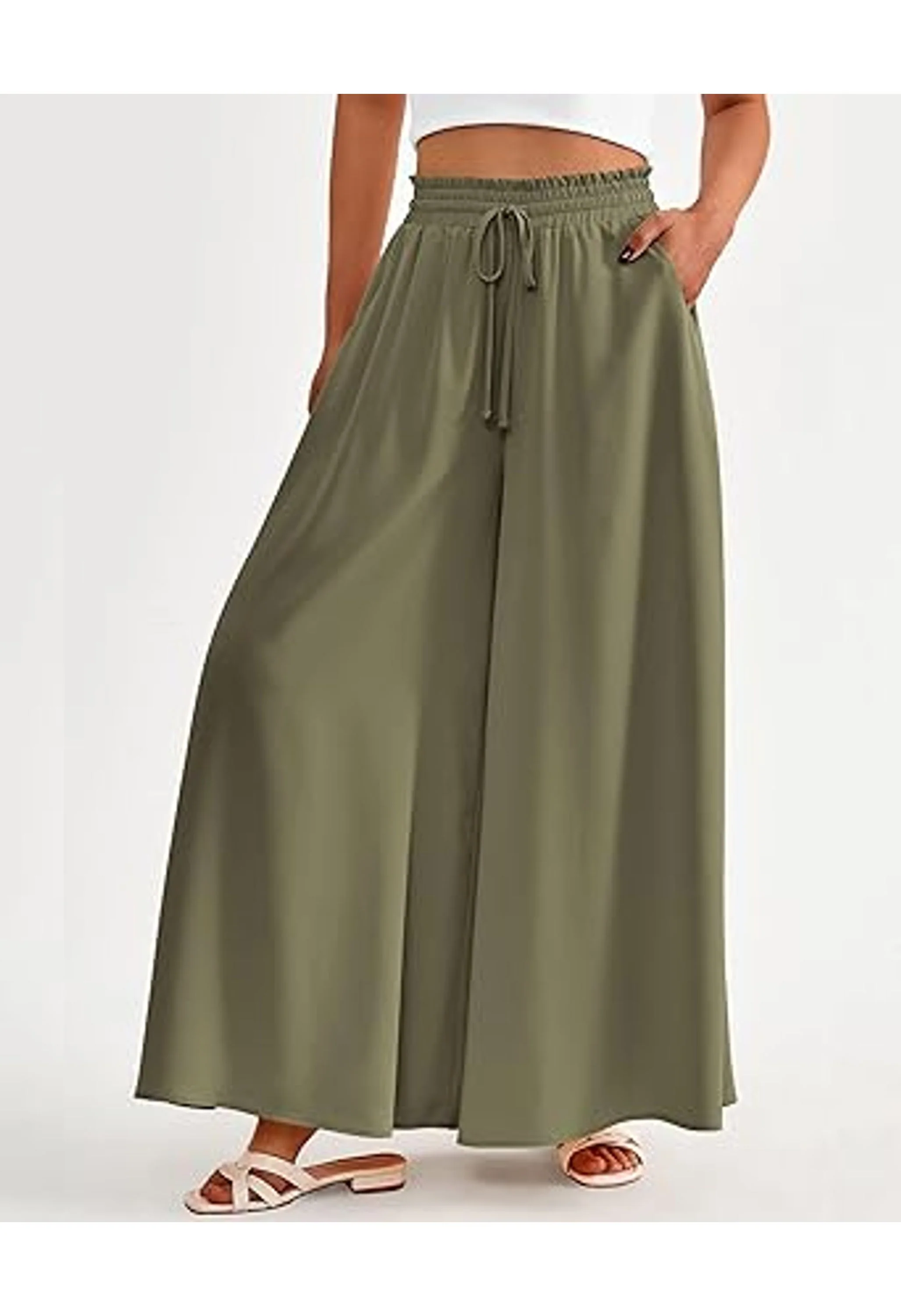 Women's High Waist Wide Leg Palazzo Pants - Image 2