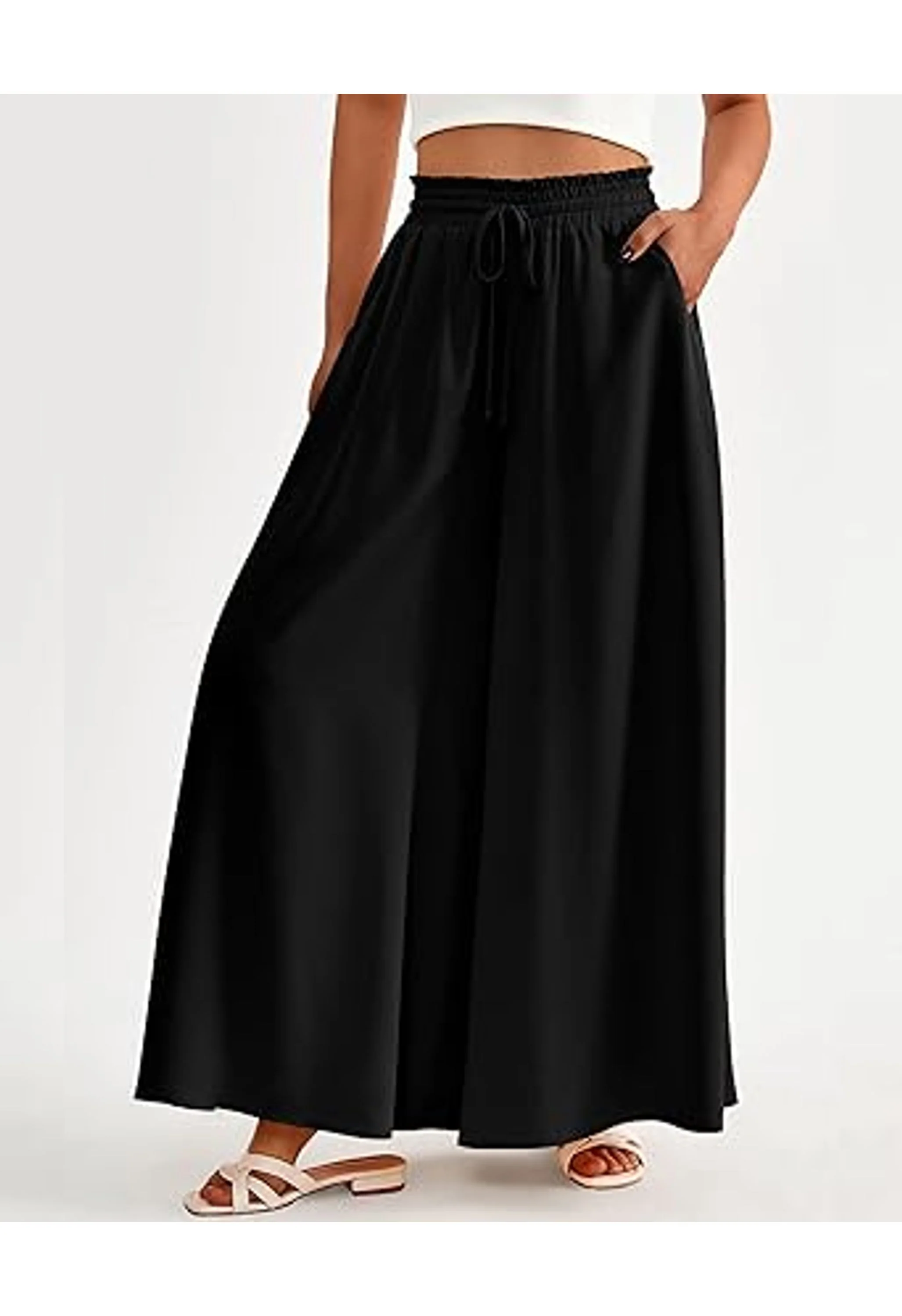 Women's High Waist Wide Leg Palazzo Pants - Image 2