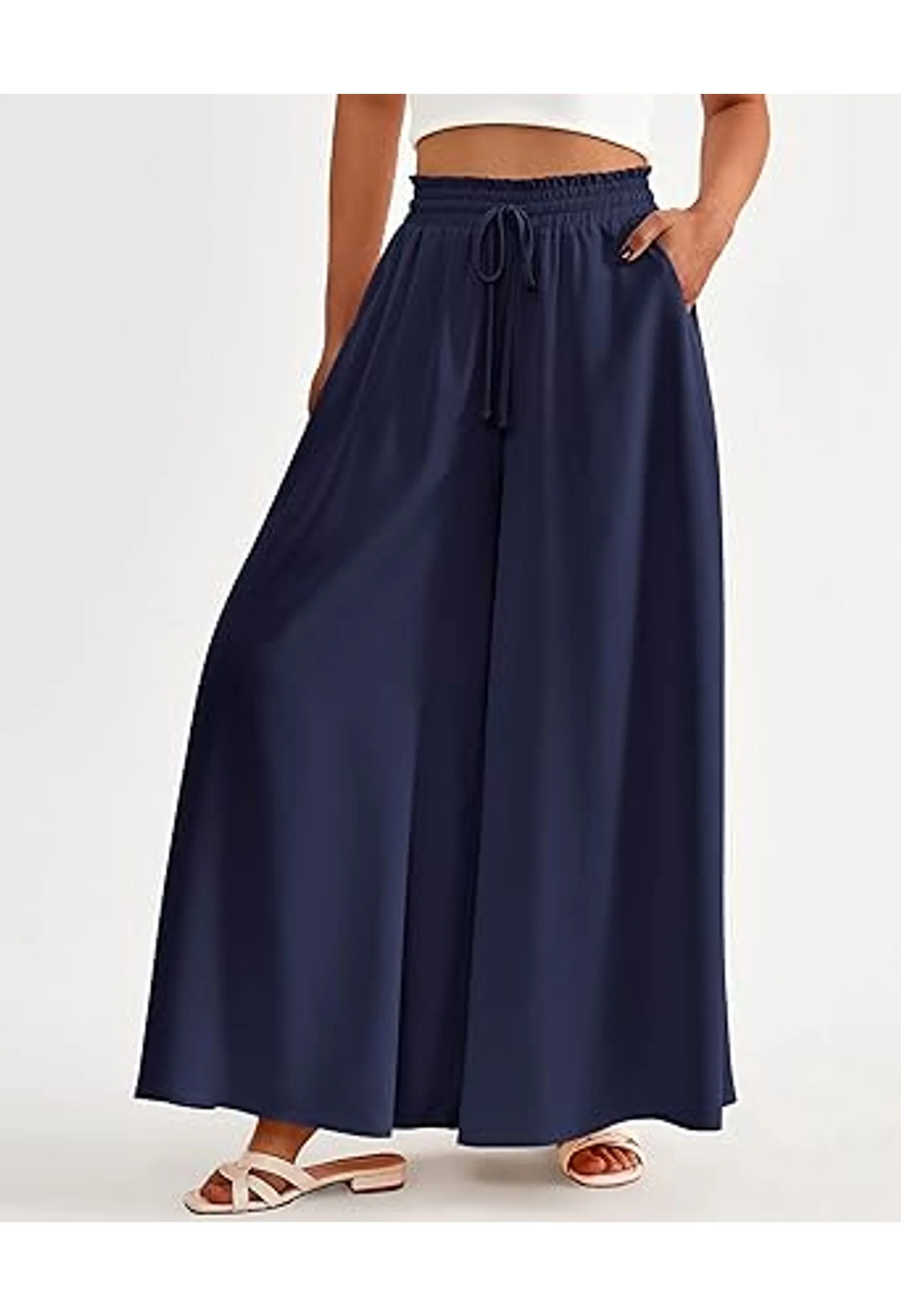 Women's High Waist Wide Leg Palazzo Pants - Image 2