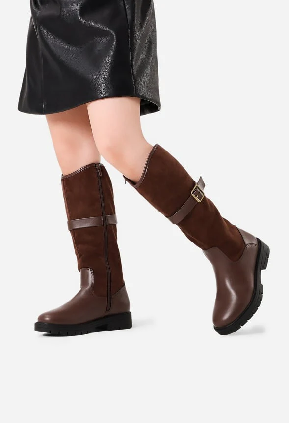 Buckle Knee High Riding Boot - Image 2