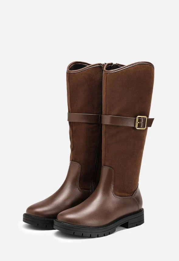 Buckle Knee High Riding Boot - Image 3