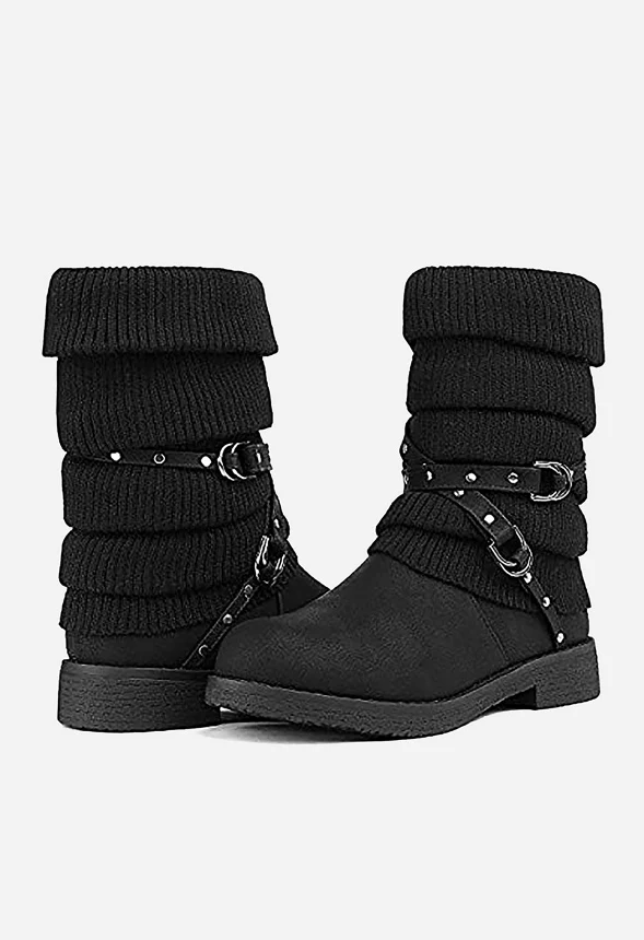 Buckle Strap Mid Calf Snow Boot - Image 2