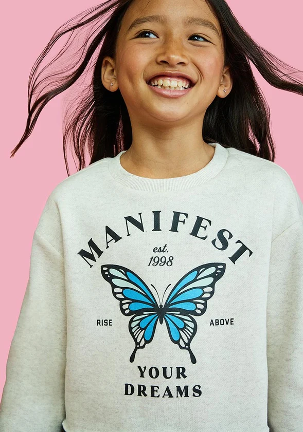 Butterfly Cropped Sweatshirt - Image 2