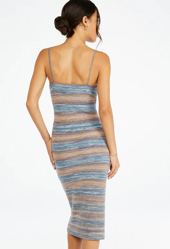 Button Front Sweater Midi Dress - Image 2