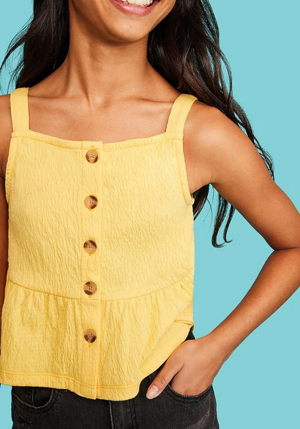 Button Up Peplum Tank - Image 2