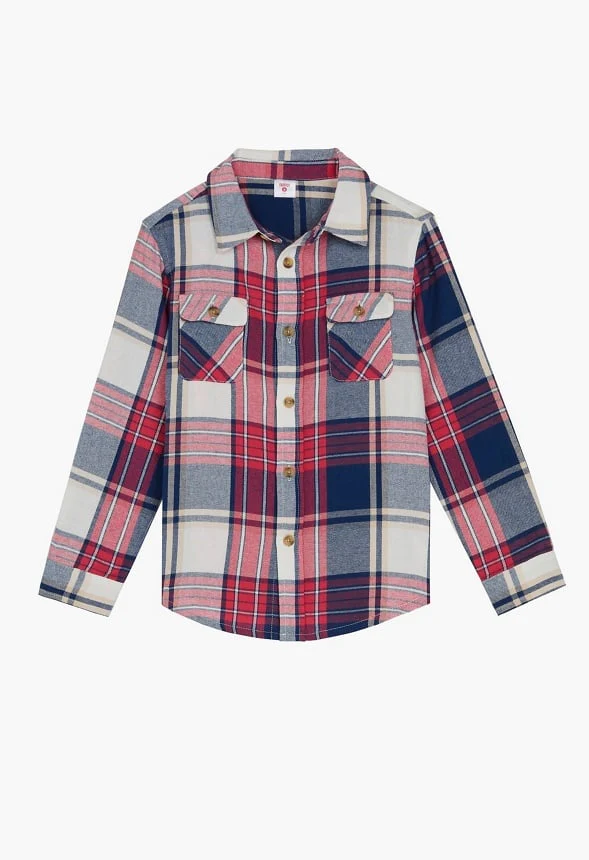 Button Up Plaid Shirt - Image 3
