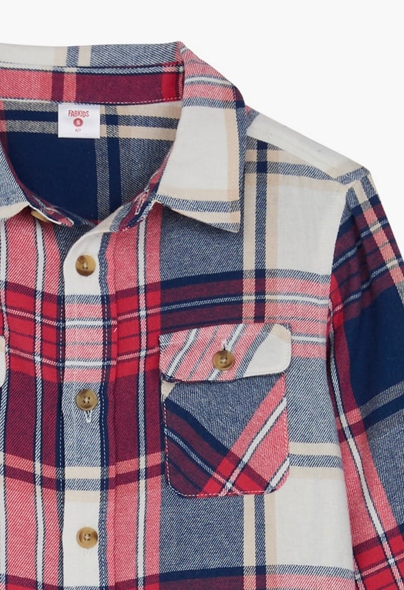 Button Up Plaid Shirt - Image 4