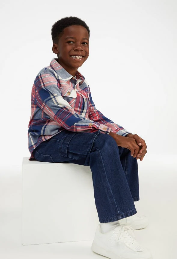 Button Up Plaid Shirt - Image 5