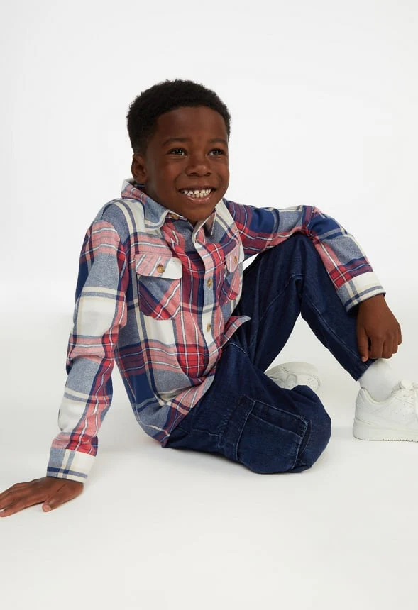 Button Up Plaid Shirt - Image 6