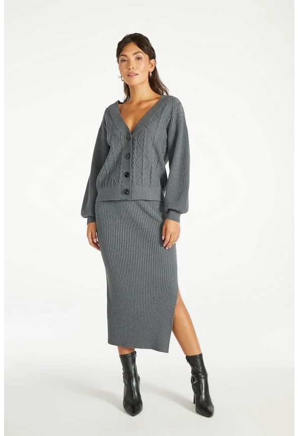 Cable Boxy Short Cardigan - Image 5