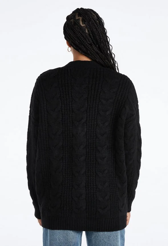 Cable Boyfriend Cardigan - Image 2