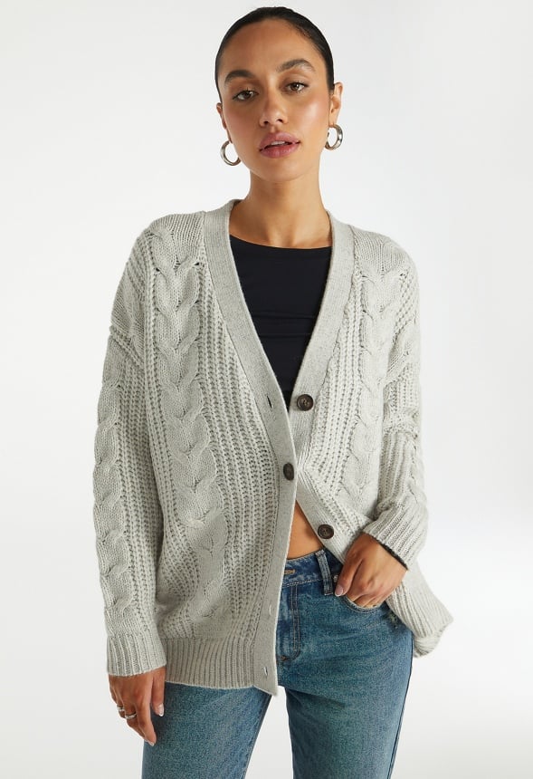 Cable Boyfriend Cardigan - Image 2