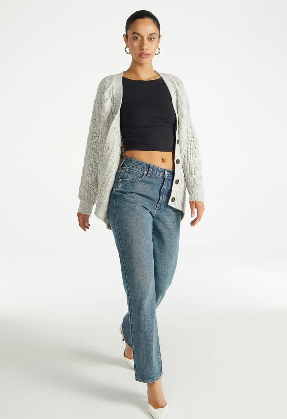 Cable Boyfriend Cardigan - Image 5