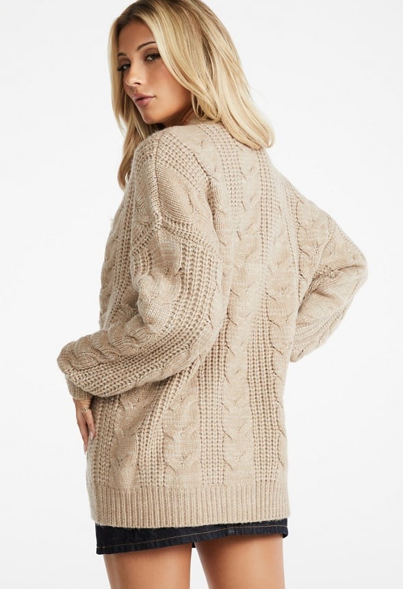 Cable Boyfriend Cardigan - Image 2