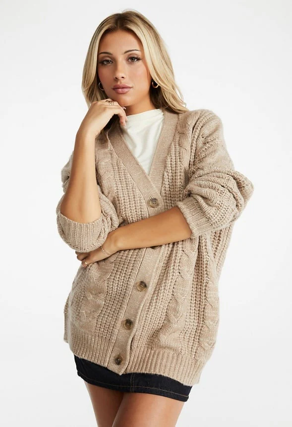 Cable Boyfriend Cardigan - Image 3