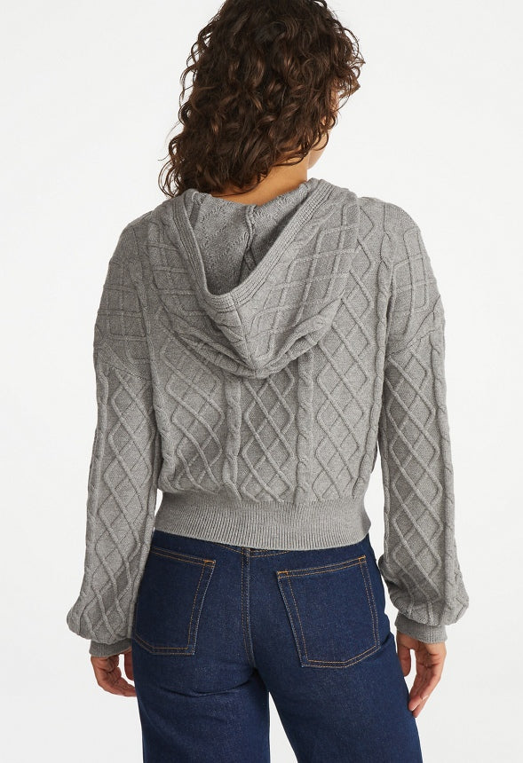 Cable Knit Pullover Hoodie - Image 4