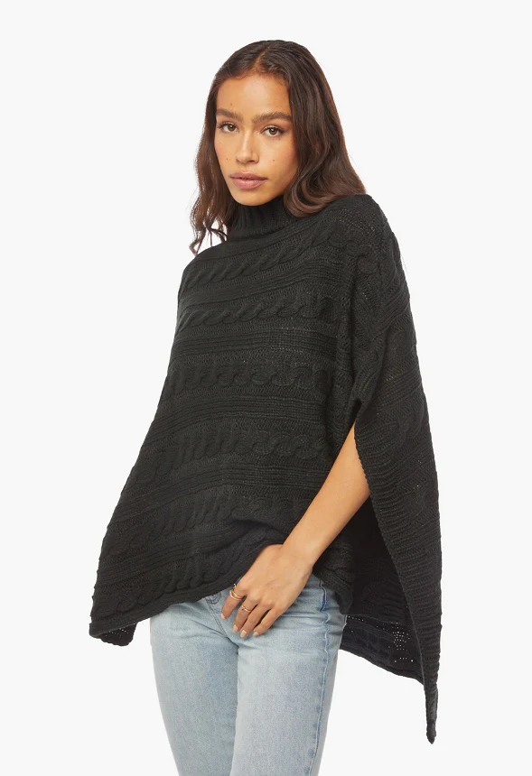 Cable Knit Ruana - Image 2