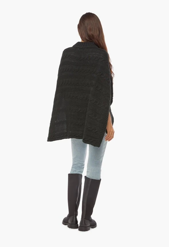 Cable Knit Ruana - Image 3