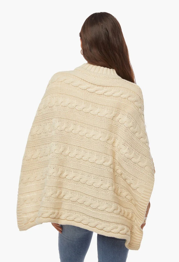 Cable Knit Ruana - Image 2