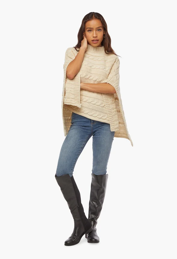 Cable Knit Ruana - Image 3