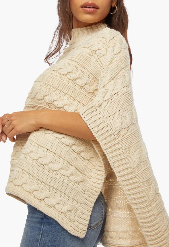 Cable Knit Ruana - Image 4