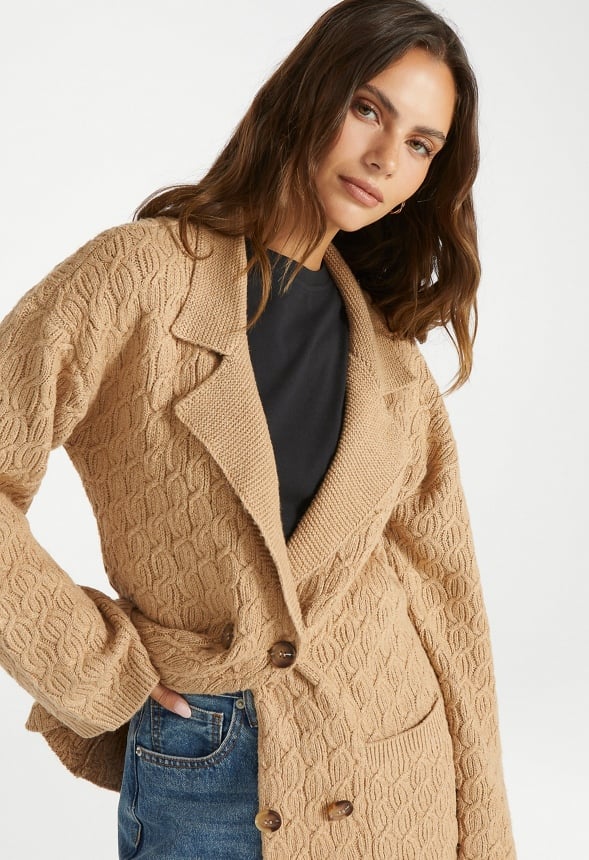 Cable Knit Shawl Cardigan - Image 2