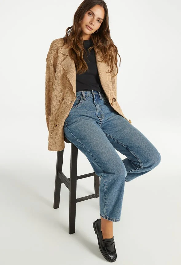 Cable Knit Shawl Cardigan - Image 4