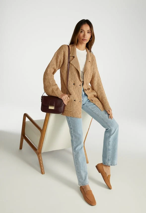 Cable Knit Shawl Cardigan - Image 5