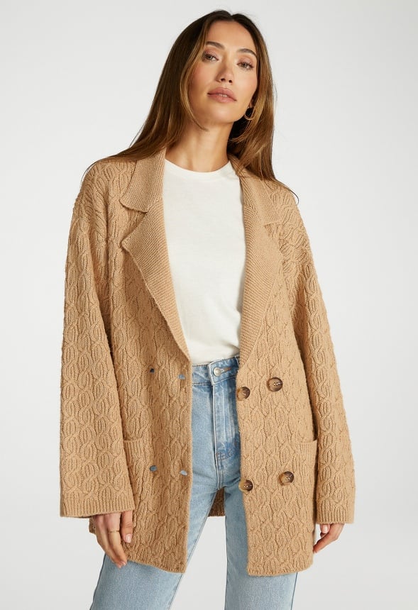 Cable Knit Shawl Cardigan - Image 6