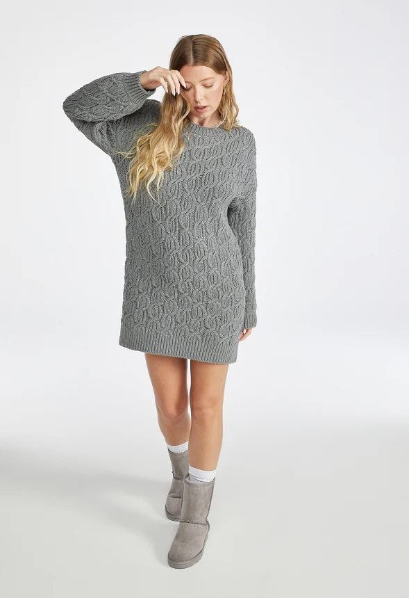 Cable Long Sleeve Mini Dress - Image 4
