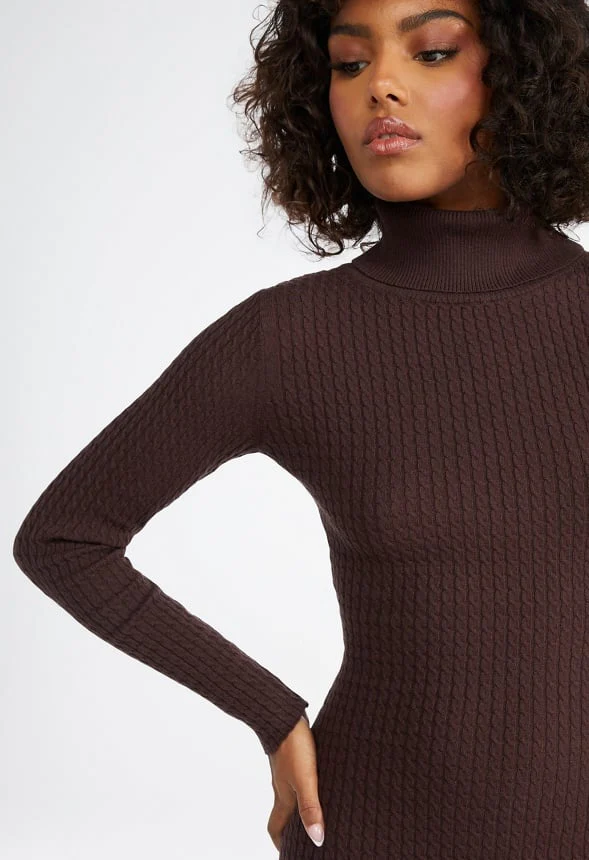 Cable Sweater Midi Dress - Image 3