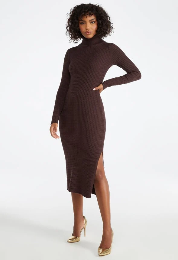 Cable Sweater Midi Dress - Image 4