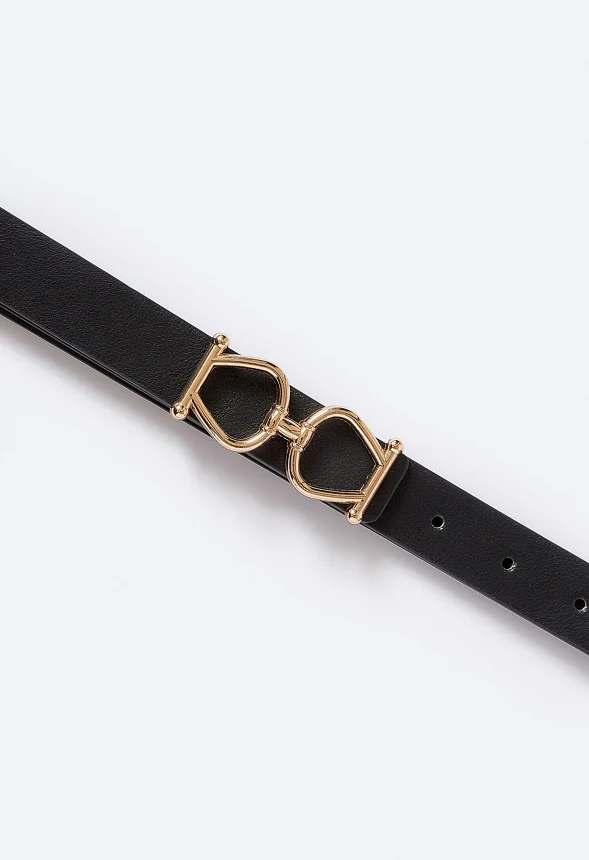 Cali Elastic Waist Equestrian Motif Buckle Belt - Image 3