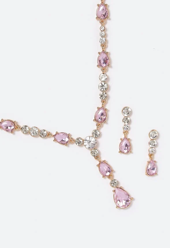 Calliope Stone and Crystal Necklace Set - Image 3