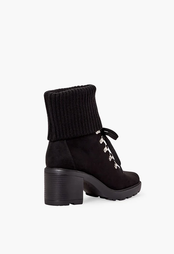 Camber Fold-Over Lace-Up Bootie - Image 4