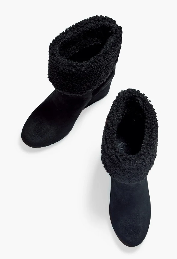 Cameron Sherpa Wedge Bootie - Image 6