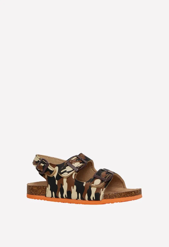 Camo Cork Sole Buckle Sandal - Image 2